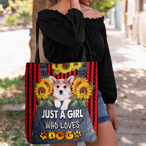 Corgi-Just A Girl Who Loves Dog Tote Bag