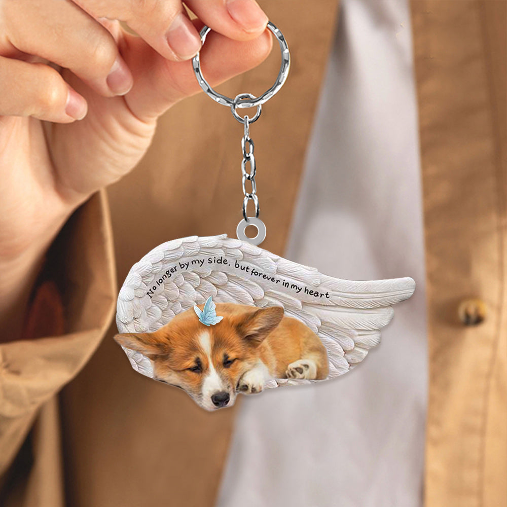 Corgi Sleeping Angel - Forever In My Heart Acrylic Keychain