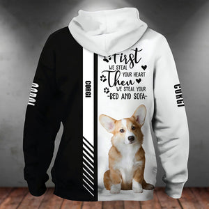 Corgi-First We Steal Your Heart Unisex Hoodie