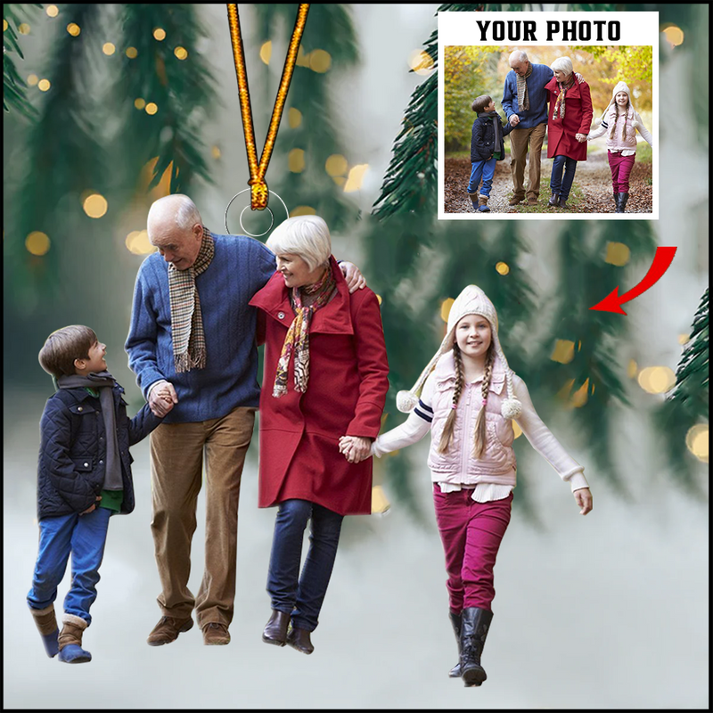 New Release Personalized Love Family Upload Photo Christmas Ornament