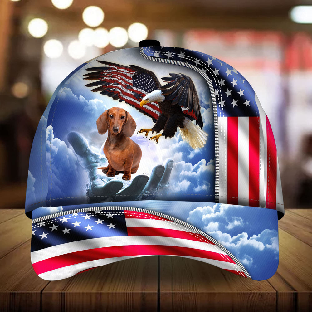 Dachshund02 Perfect One Nation Under God Cap For Patriots And Dog Lovers