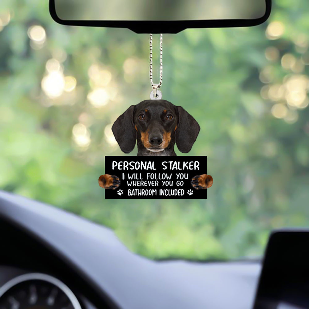 Dachshund02  Personal Stalker Car Hanging Ornament