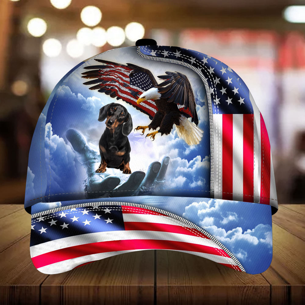 Dachshund 2 Perfect One Nation Under God Cap For Patriots And Dog Lovers