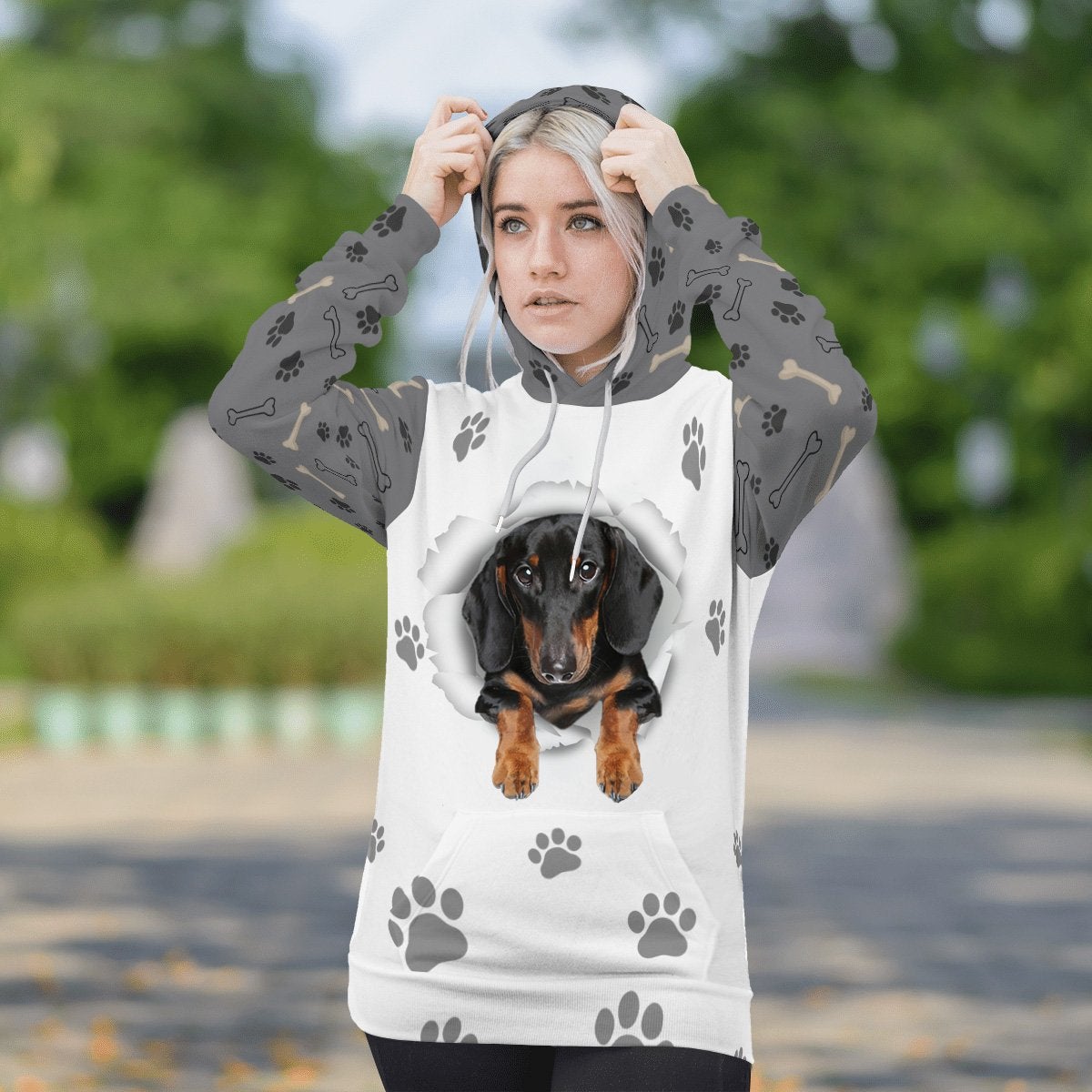 Dachshund 3-Paw Dog Unisex Hoodie