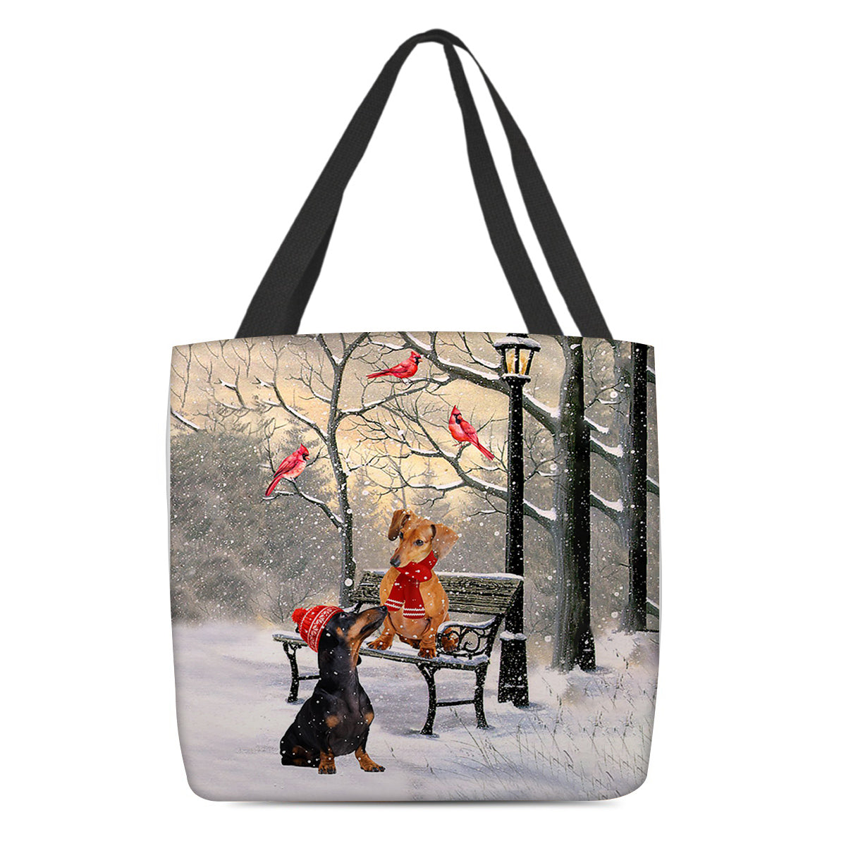 Dachshund Hello Christmas/Winter/New Year Tote Bag