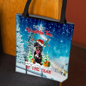 Dachshund Christmas Tote Bag
