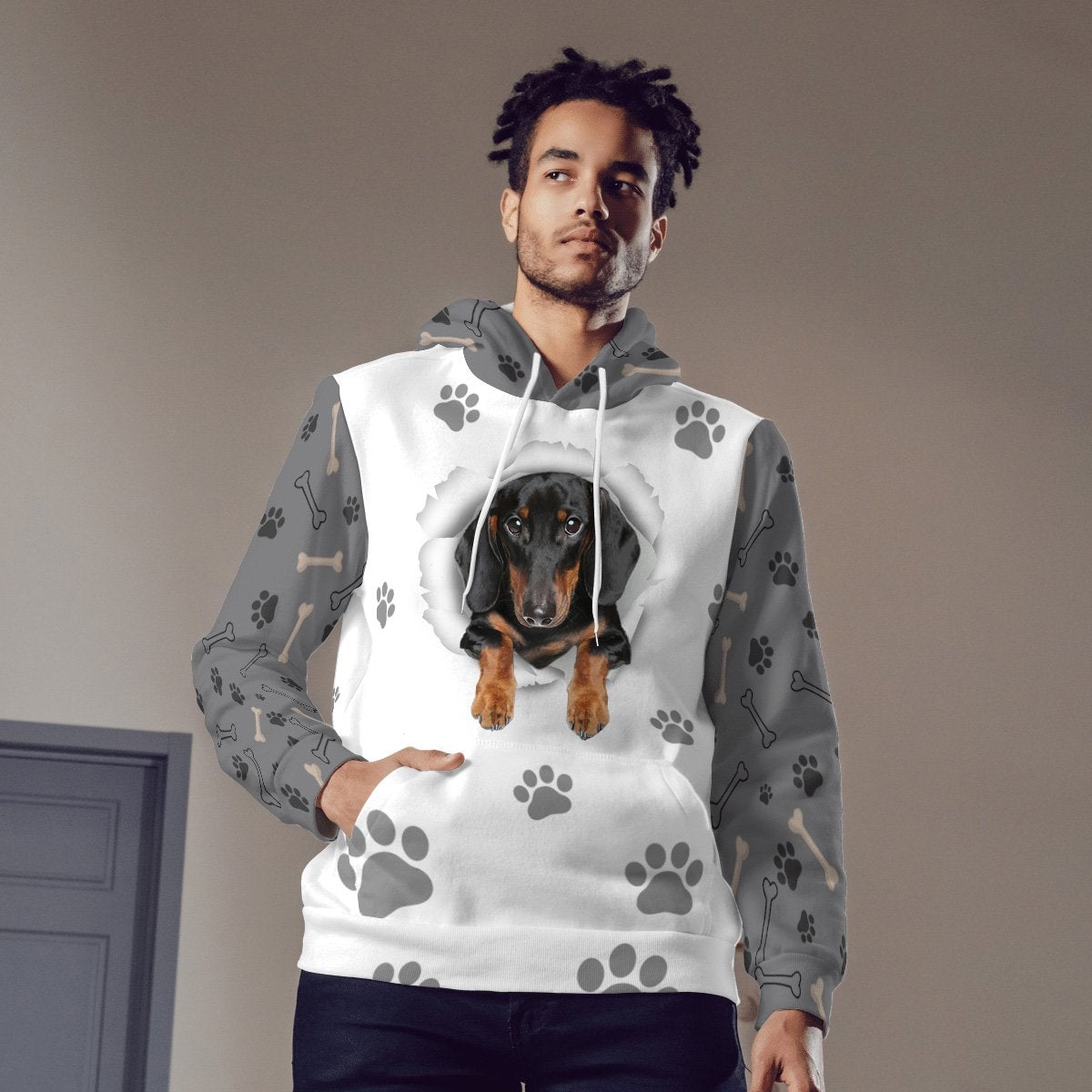 Dachshund 3-Paw Dog Unisex Hoodie