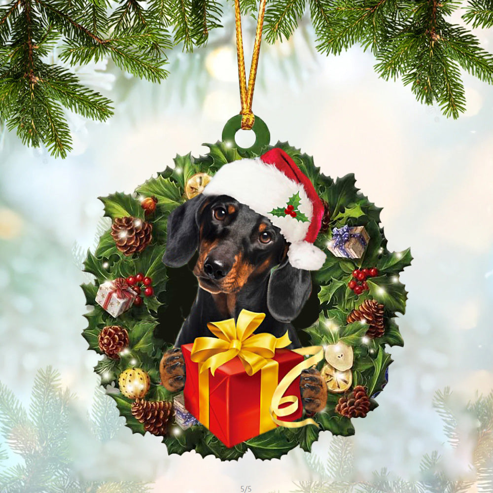 Dachshund Christmas Gift Hanging Ornament