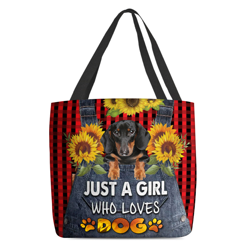 Dachshund 2-Just A Girl Who Loves Dog Tote Bag