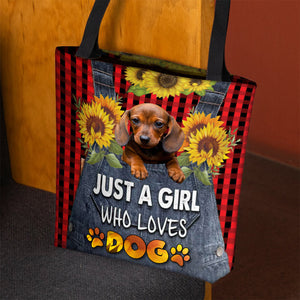 Dachshund -Just A Girl Who Loves Dog Tote Bag