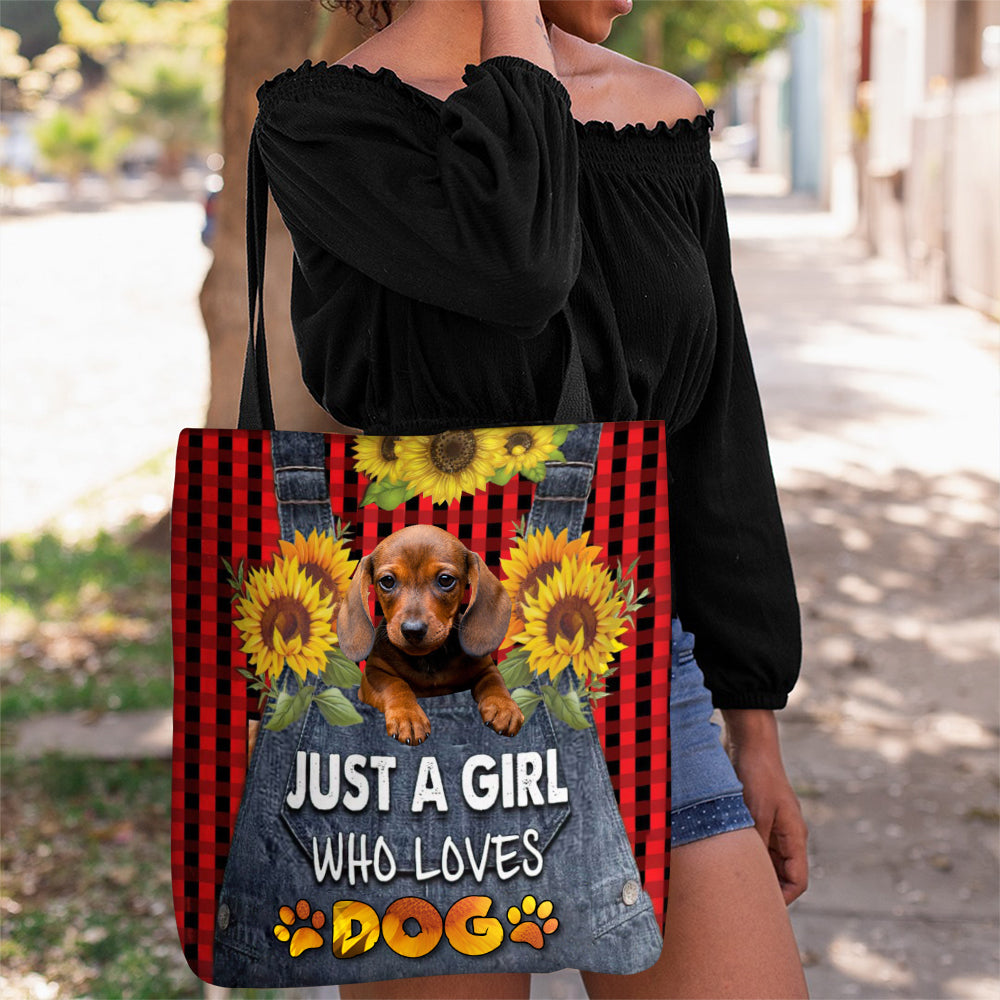 Dachshund -Just A Girl Who Loves Dog Tote Bag