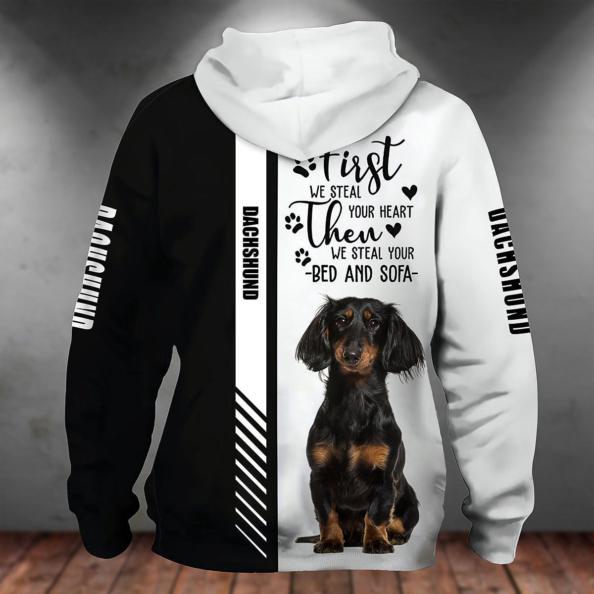 Dachshund-First We Steal Your Heart Unisex Hoodie