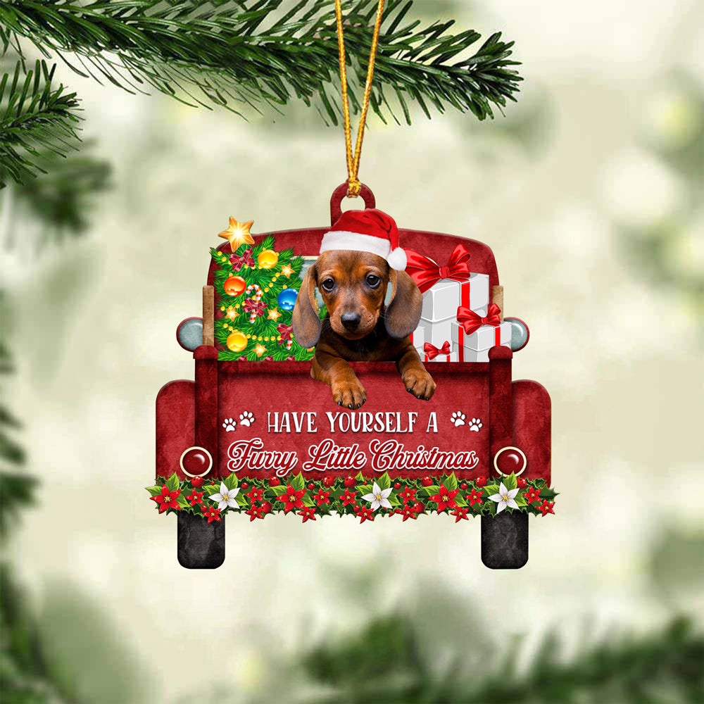 Dachshund  Have Yourself A Furry Little Christmas Ornament