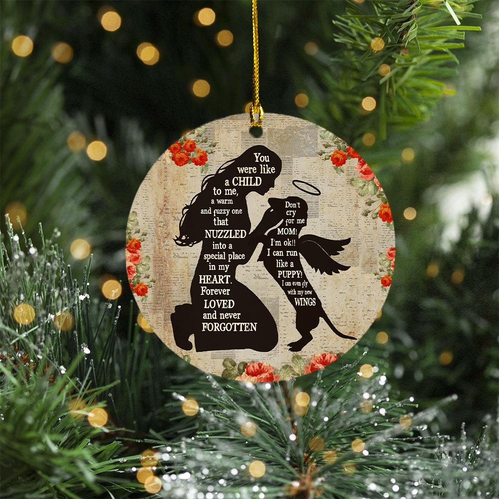 Dachshund Angel Memorial Ornament