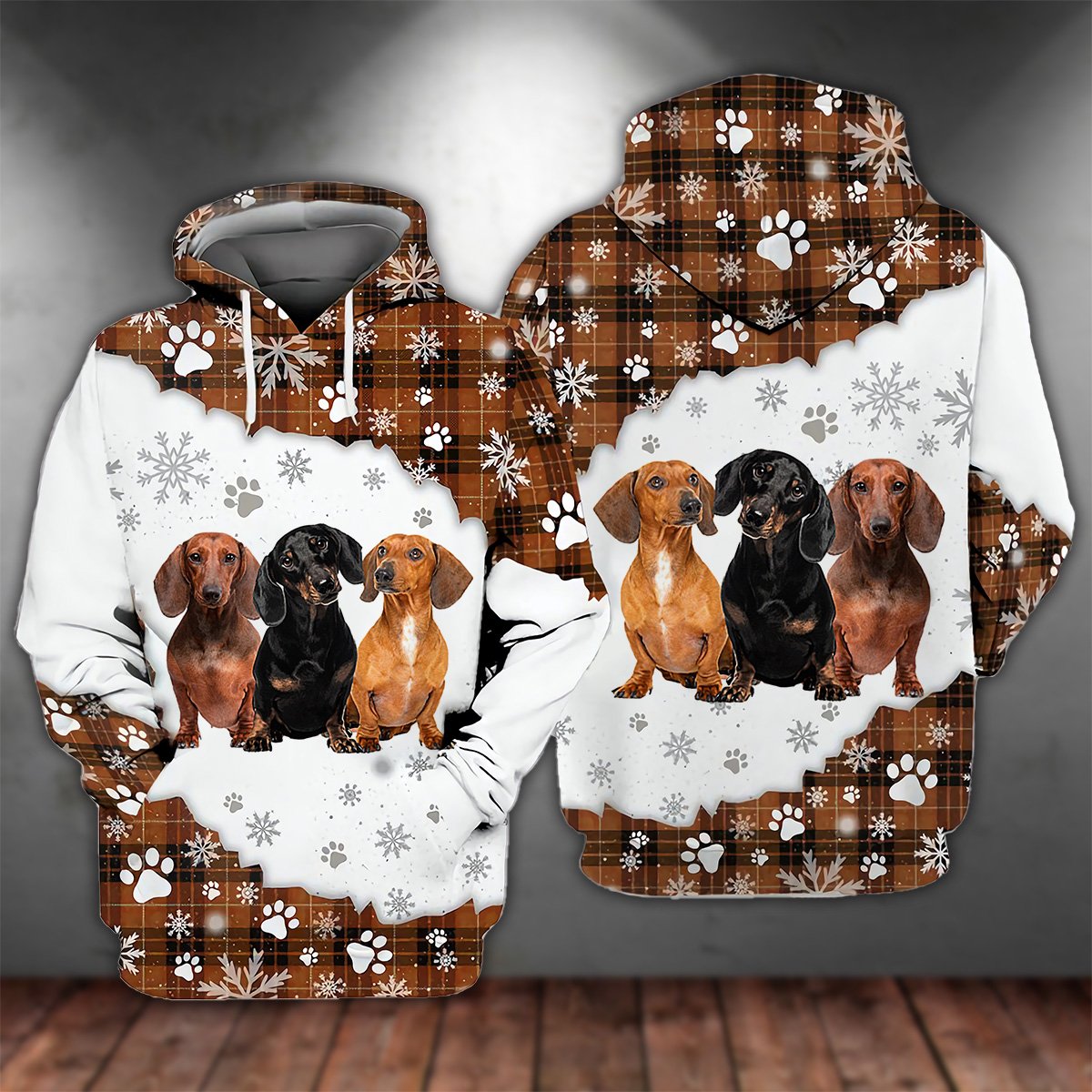 Dachshund Happy Holiday Unisex Hoodie