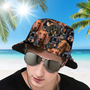 A Bunch Of Dachshunds Bucket Hat