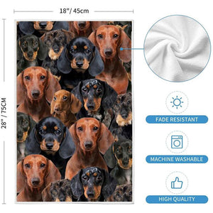 A Bunch Of Dachshunds Kitchen Towel