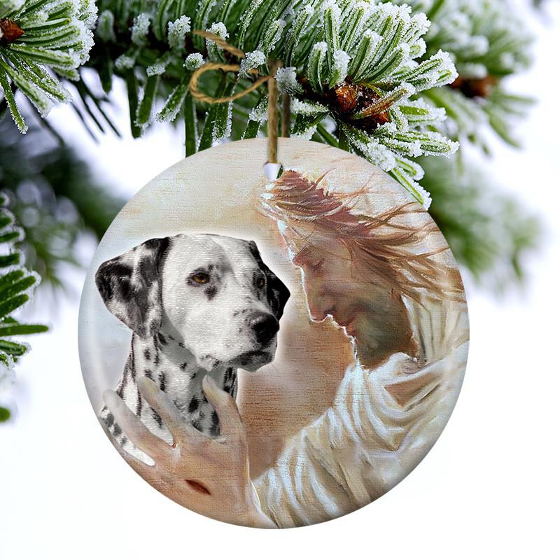 New Release - Dalmatian With God Porcelain/Ceramic Ornament