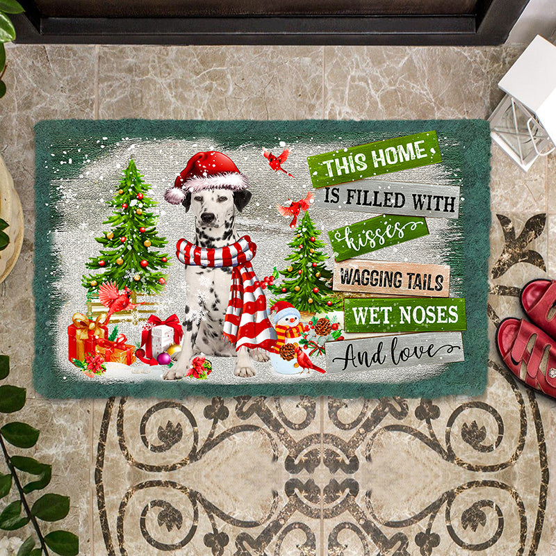 This Home Is Filled With Kisses/Dalmatian Doormat