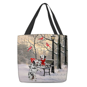Dalmatian Hello Christmas/Winter/New Year Tote Bag