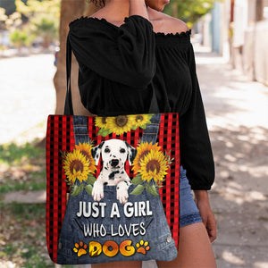 Dalmatian-Just A Girl Who Loves Dog Tote Bag