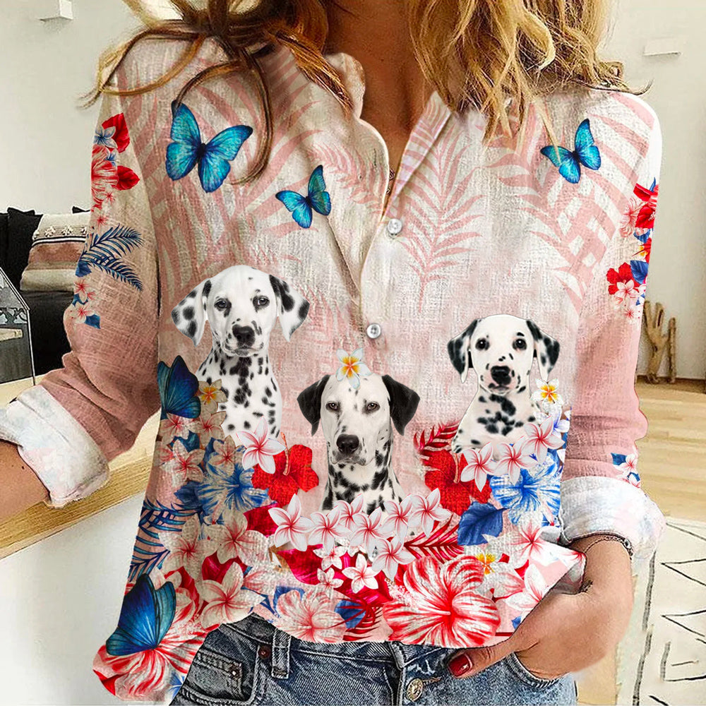 Dalmatian Tropical Floral Casual Shirt