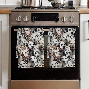 A Bunch Of Dalmatians Kitchen Towel