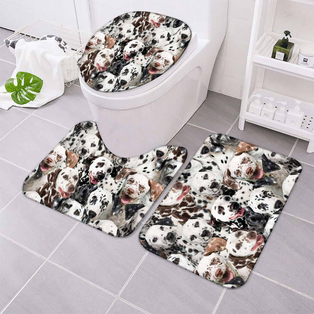 A Bunch Of Dalmatians Bathroom Mat Set