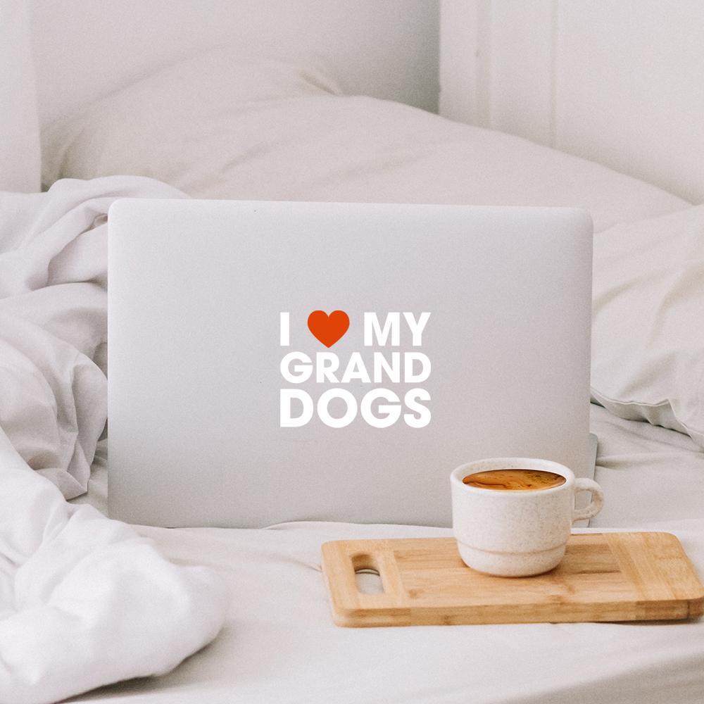 I Love My Grand-Dogs Vinyl Car Sticker