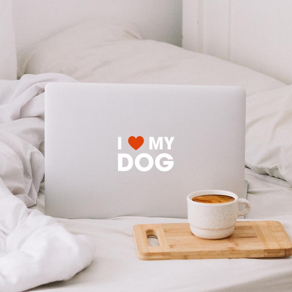 I Love My Dog Vinyl Car Sticker
