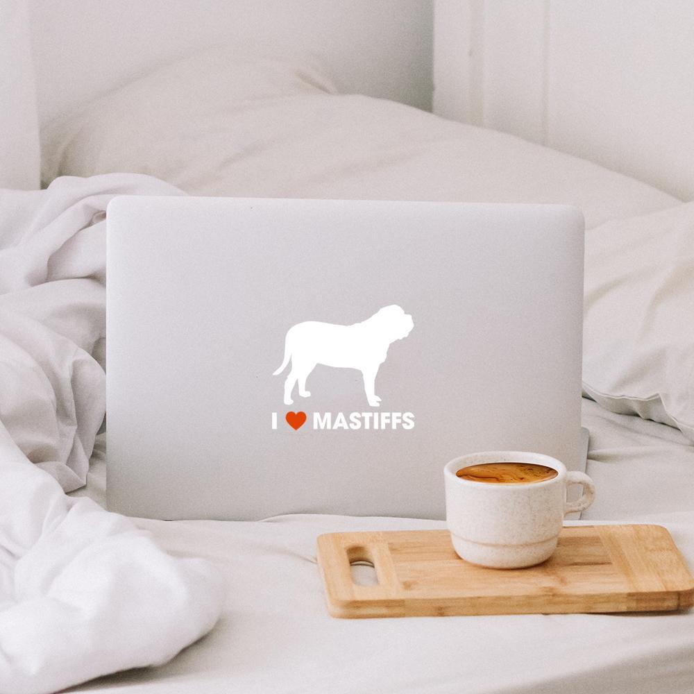 I Love Mastiffs Vinyl Car Sticker