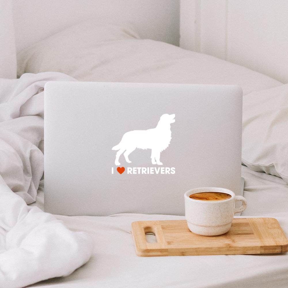 I Love Golden Retrievers Vinyl Car Sticker