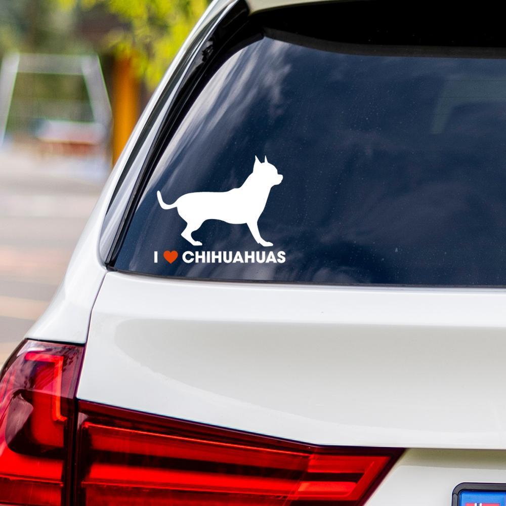I Love Chihuahuas Vinyl Car Sticker