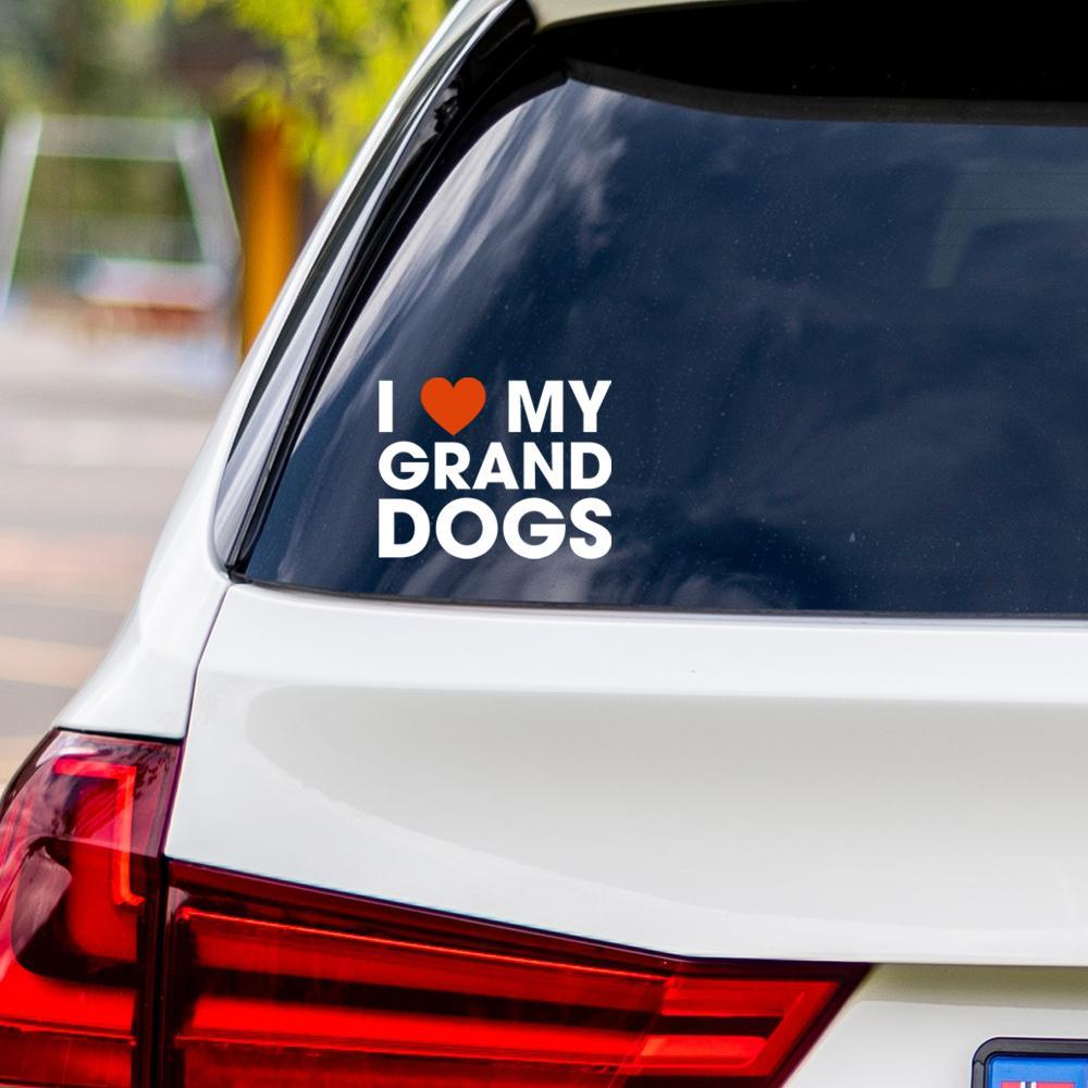I Love My Grand-Dogs Vinyl Car Sticker