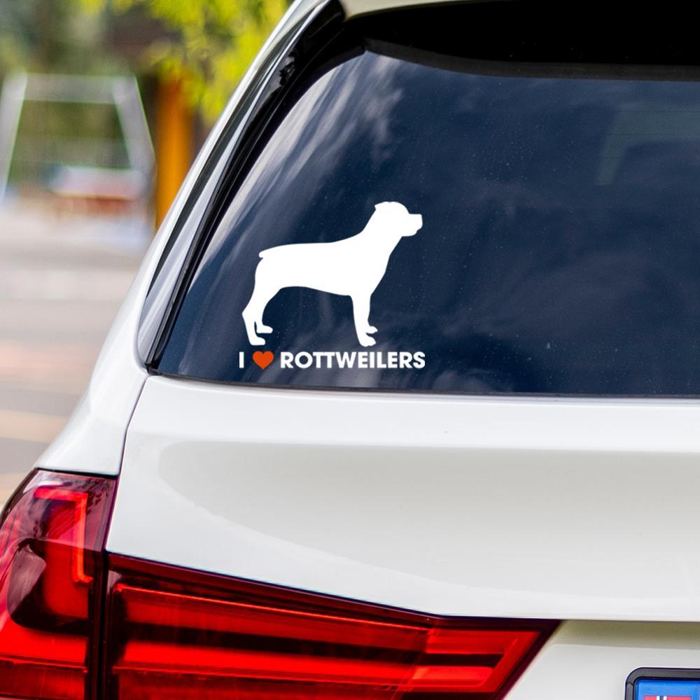 I Love Rottweilers Vinyl Car Sticker