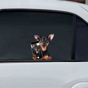 Do You Like My Selfie - English Toy Terrier Car/ Door/ Fridge/ Laptop Sticker V1
