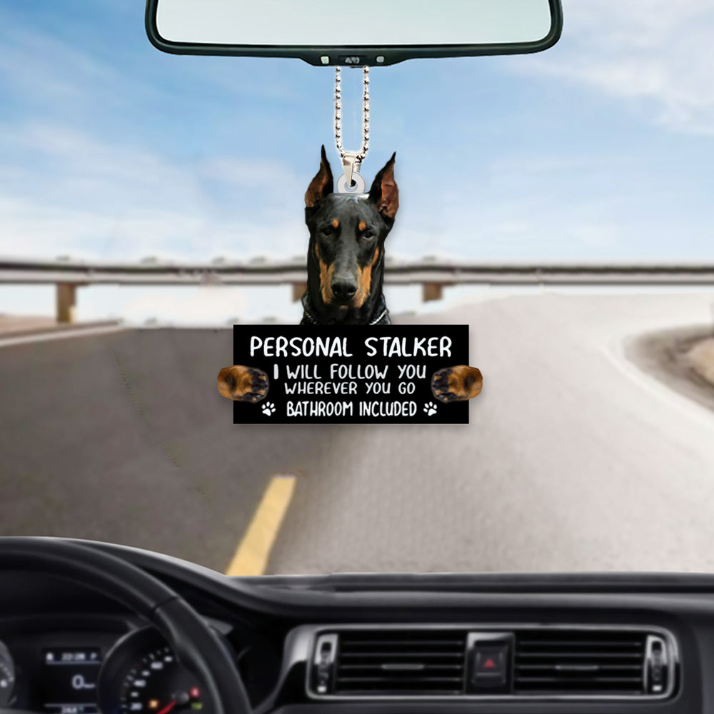 Doberman Personal Stalker Car Hanging Ornament