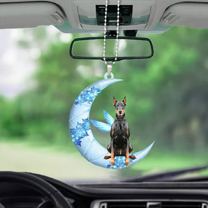 Doberman Angel From The Moon Car Hanging Ornament