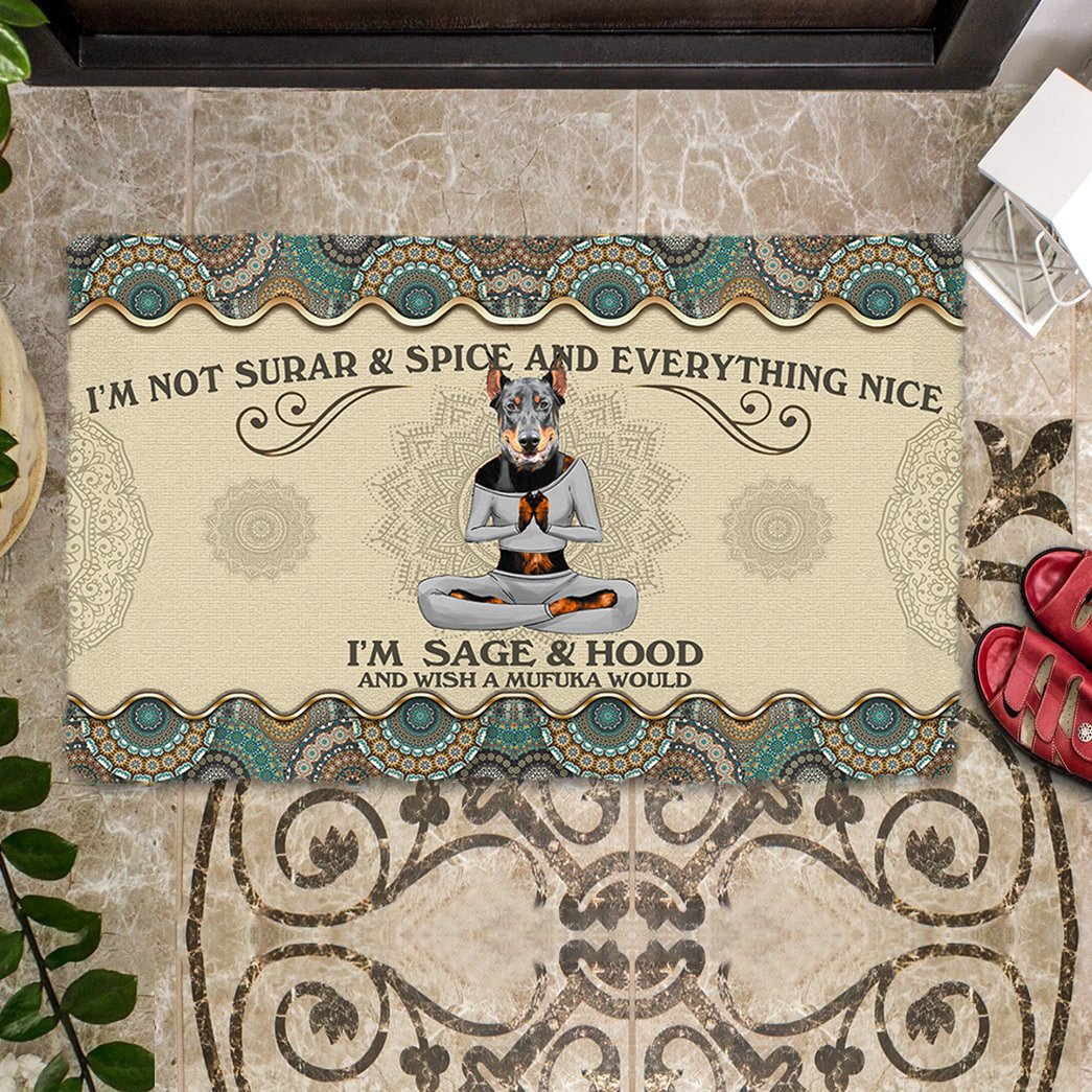 Wish A Mufuka Would-Doberman Doormat