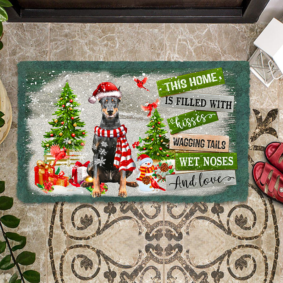 This Home Is Filled With Kisses/Doberman Doormat