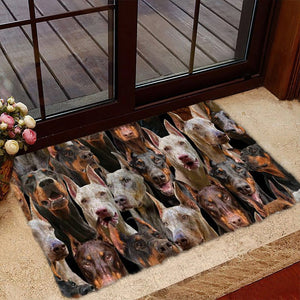 A Bunch Of Doberman Doormat