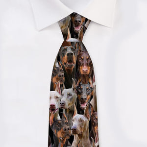 A Bunch Of Doberman Pinchers Tie For Men/Great Gift Idea For Christmas