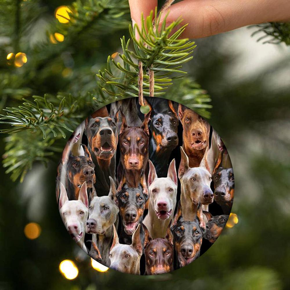 A Bunch Of Dobermans Porcelain/Ceramic Ornament
