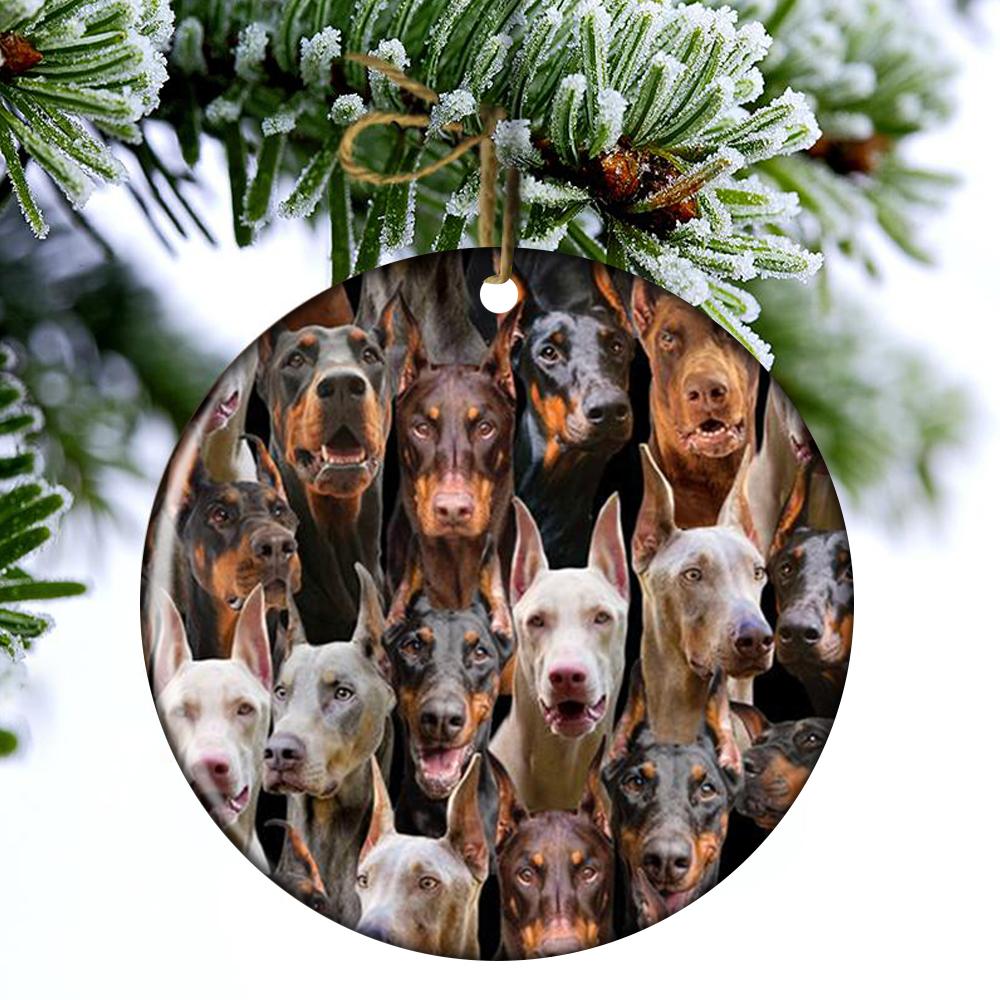 A Bunch Of Dobermans Porcelain/Ceramic Ornament