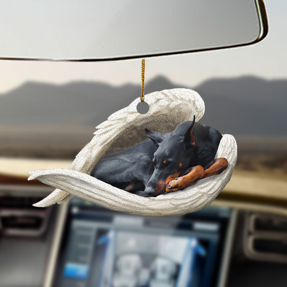 Doberman Sleeping Angel Ornament Sleeping Angel Car Hanging Ornament