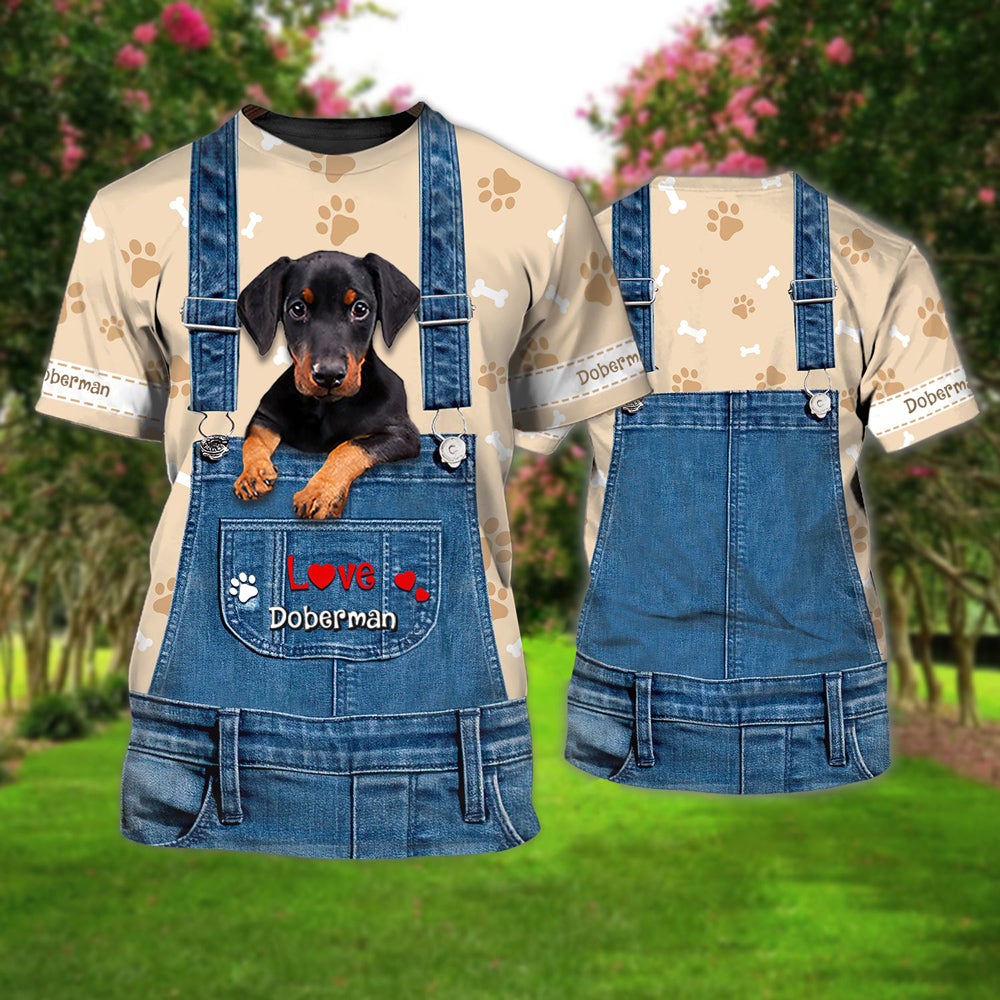 Love Doberman Cute Unisex T-shirt