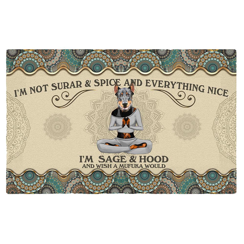 Wish A Mufuka Would-Doberman Doormat