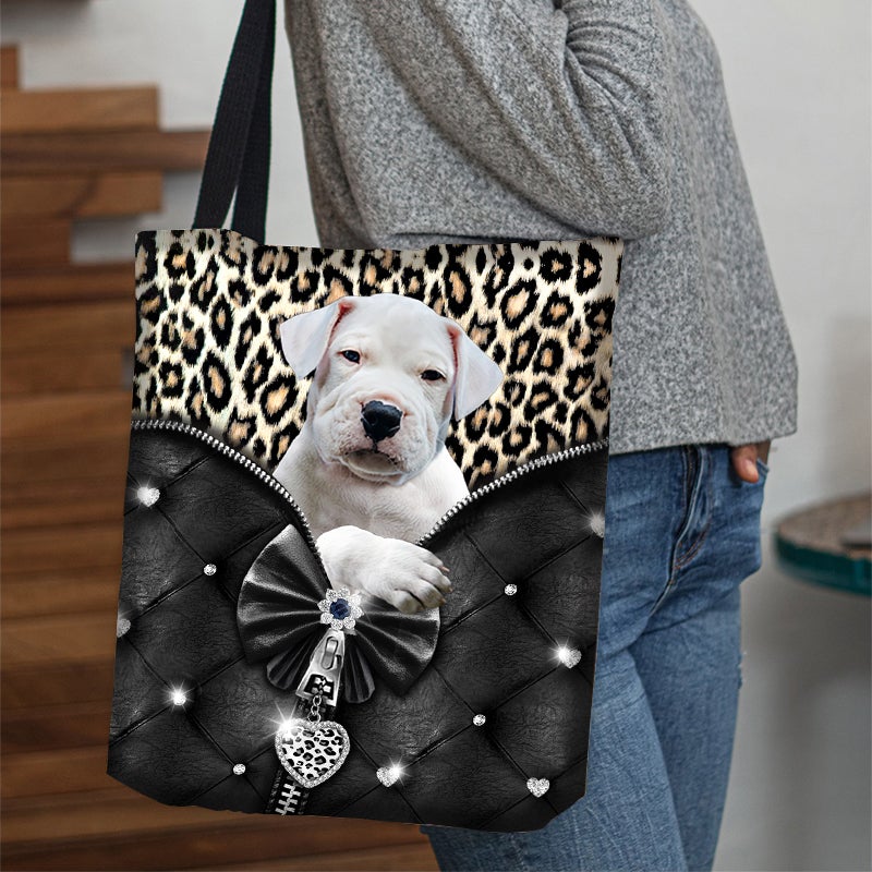 2022 New Release Dogo Argentino All Over Printed Tote Bag