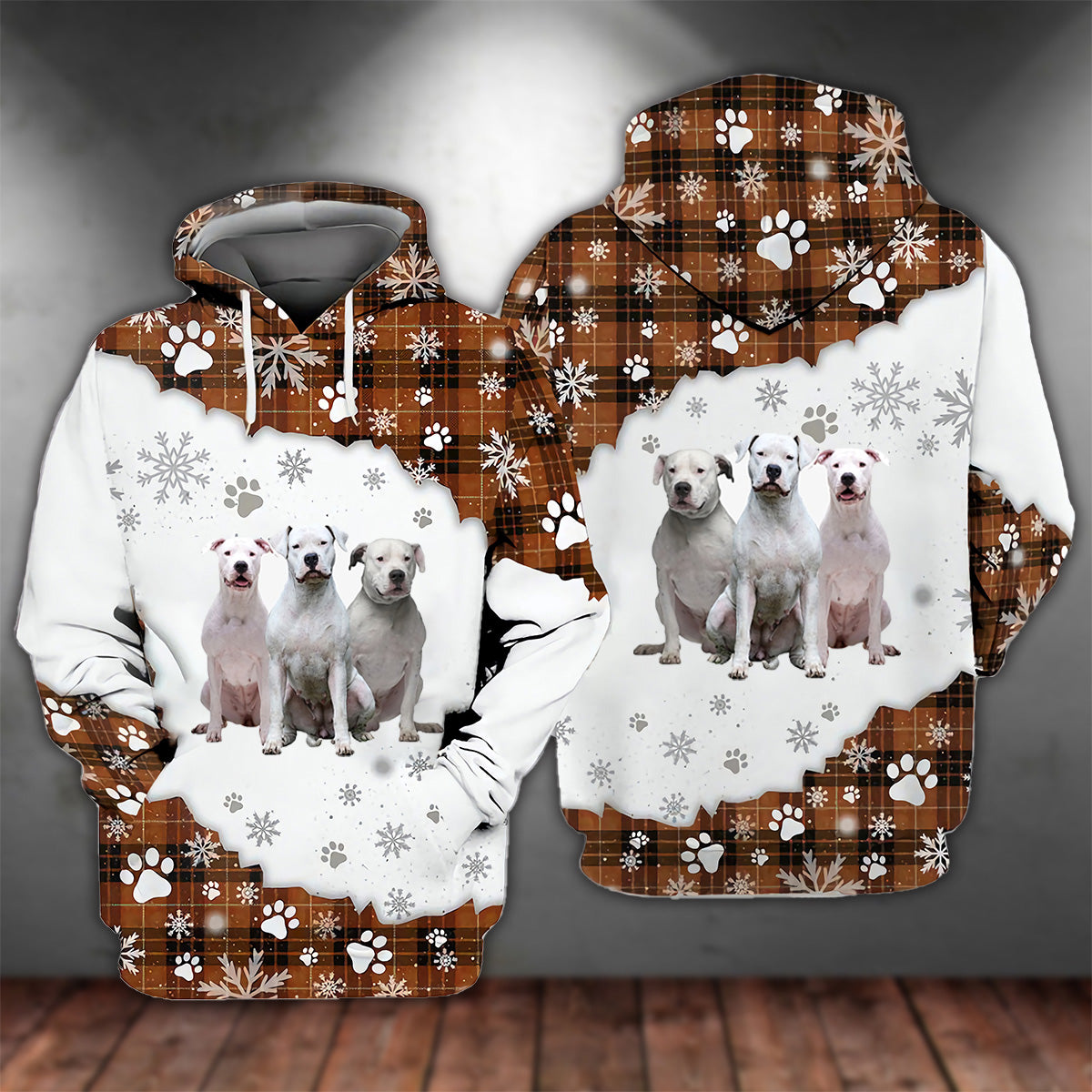Dogo Argentino Happy Holiday Unisex Hoodie