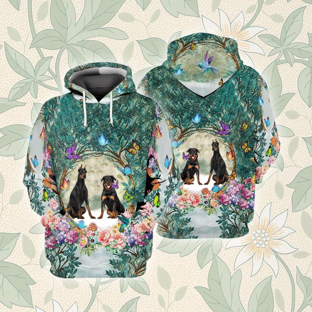 Dogs Among Forest Unisex Hoodie